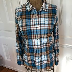 The North Face Blue Plaid Flannel